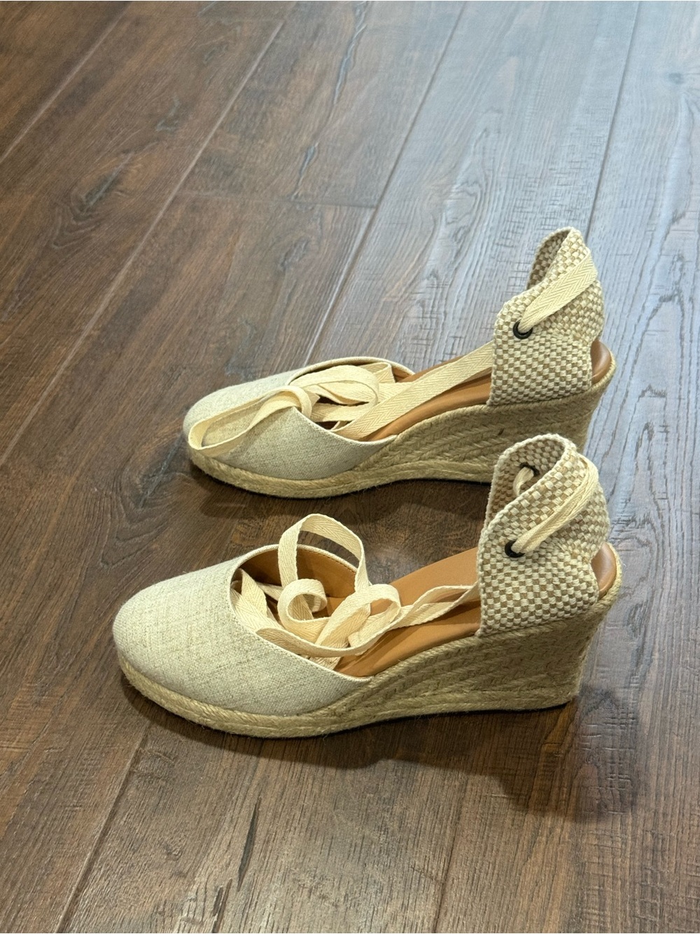 J.Crew Factory Lace-Up Espadrille Wedge Sandals – Never Worn